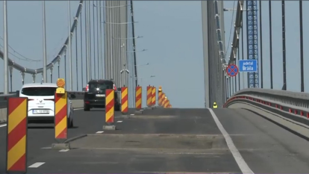 Podul de la Brăila, cunoscut ca "Golden Gate românesc", intră din nou în reparații