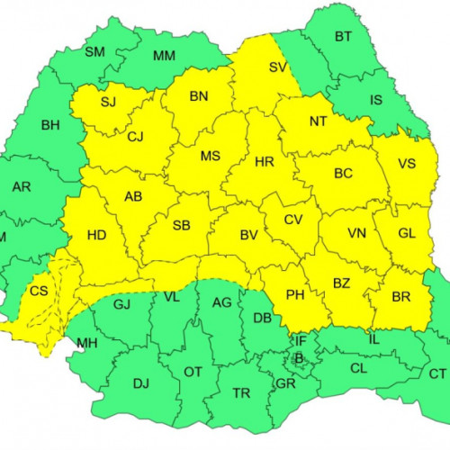 Avertizare meteorologică: Cod galben de instabilitate în Galați și Brăila