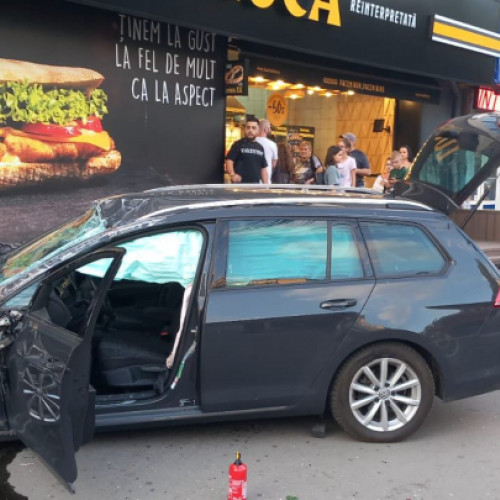 Accident rutier pe strada Brailei: panică printre pietoni