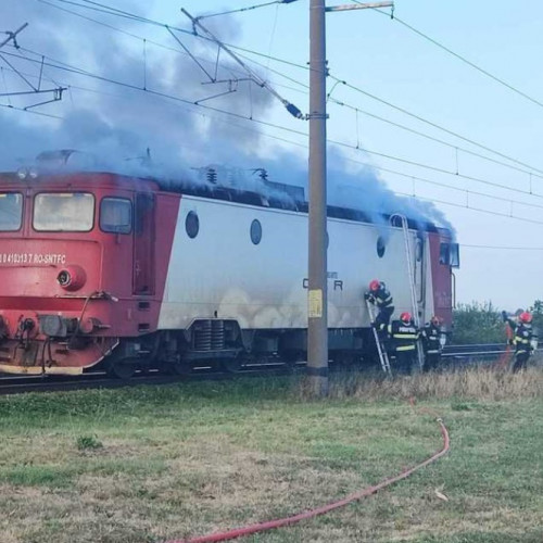 Trenul intercity Galati - Bucuresti Nord, intarziat din cauza unui incendiu