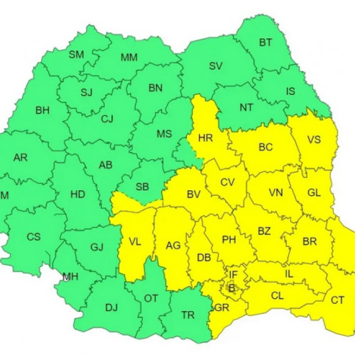 Meteo: Avertizare Cod galben de ploi în mai multe județe din țară