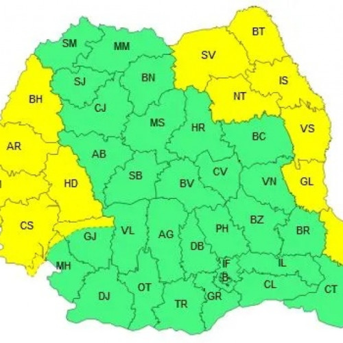 Avertizări meteorologice pentru Delta Dunării și alte județe din țară