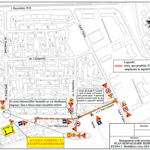 Traficul rutier pe strada Nae Leonard din Galați va fi reluat pe 24 septembrie 2024