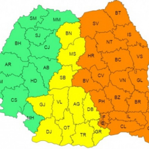 Vremea severă se apropie: Cod portocaliu de intemperii în mai multe regiuni ale țării