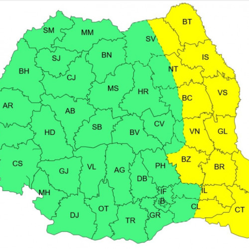 Informare meteorologică pentru ploi și intensificări ale vântului