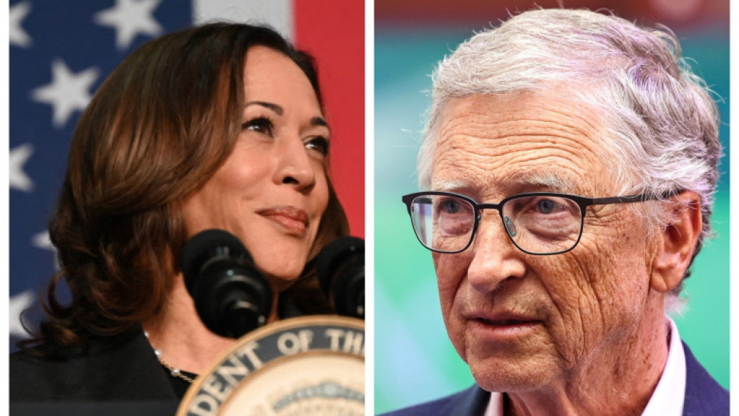 Bill Gates donează 50 de milioane de dolari pentru campania Kamalei Harris