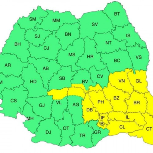 Vremea în România: ploi și ninsori în sud și est