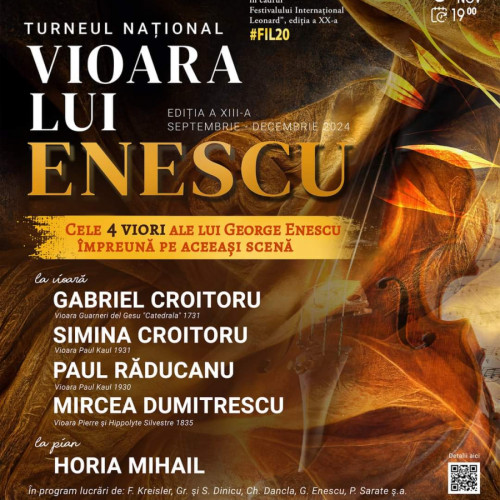 Recitalul &quot;Vioara lui Enescu&quot; aduce mari violoniști la Galați