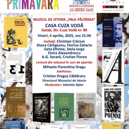 Eveniment cultural inedit la Galati: &quot;Lecturi de primavara&quot;