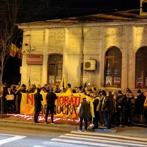 Protest AUR în fața sediului PSD - Adrian Onicescu Joi, 08 Februarie 2024