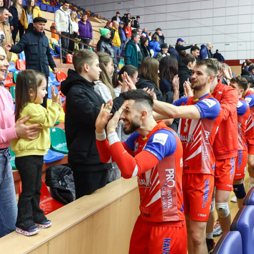 CSM Arcada obține încă un victorie convingătoare contra echipei Unirea Dej în Liga I de volei masculin