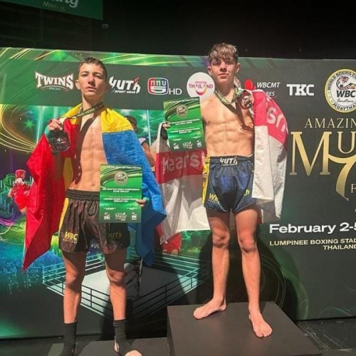 Galați, 15 Februarie 2024: Sportivul Eduard Palade din Galați devine vicecampion mondial la Muay Thai la întrecerile din Thailanda.