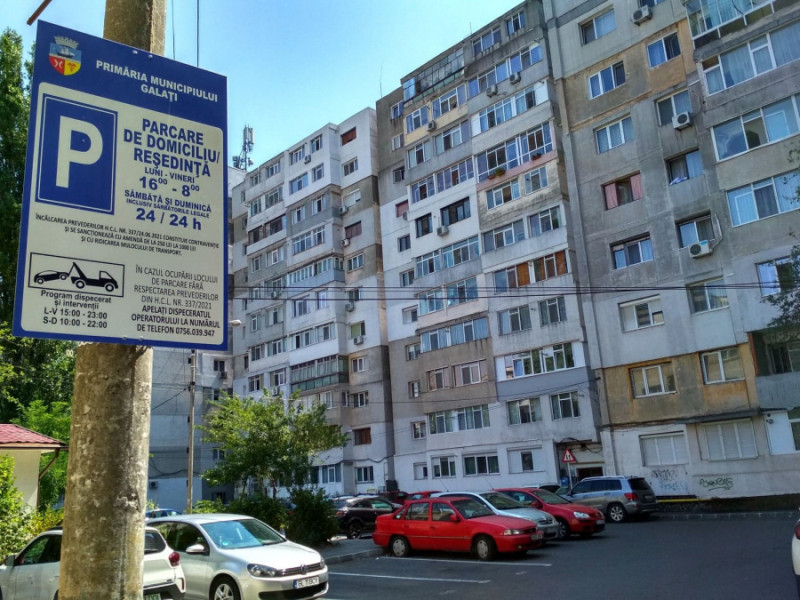 Sesiune nouă de atribuire a locurilor de parcare de domiciliu în Galați