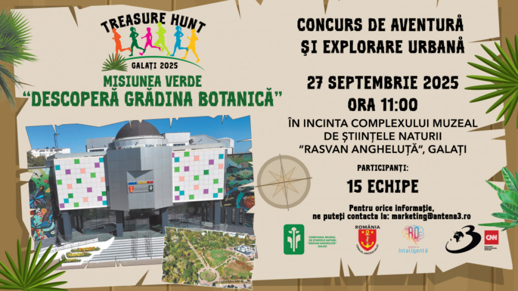 Concurs de aventură urbană „Misiunea Verde” la Grădina Botanică Galați