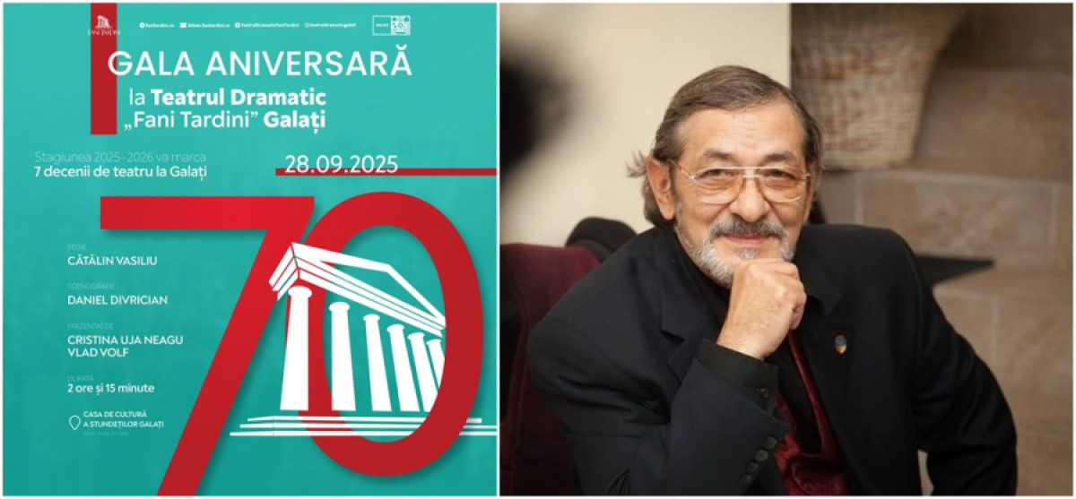 Teatrul Dramatic Galați sărbătorește 70 de ani de existență cu evenimente speciale