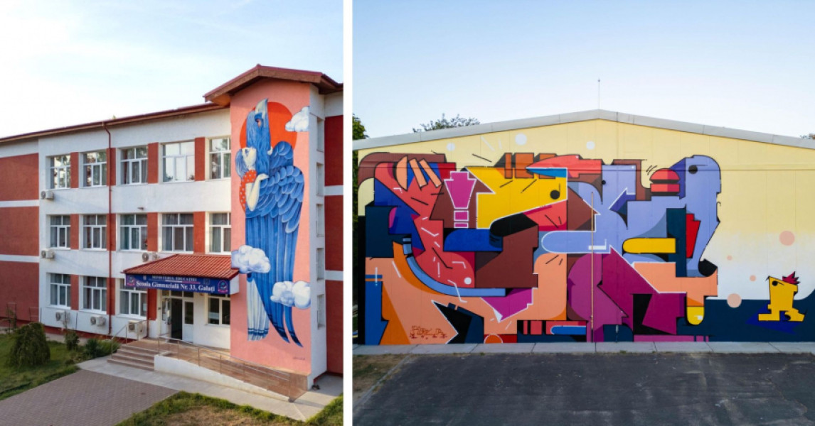 Două picturi murale din Galați, printre cele mai bune internațional în septembrie