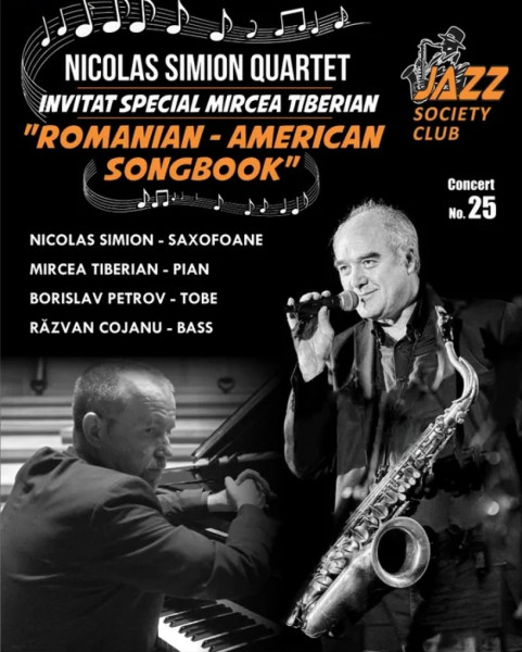 Concert de jazz cu Nicolas Simion și Mircea Tiberian la Jazz Society Club
