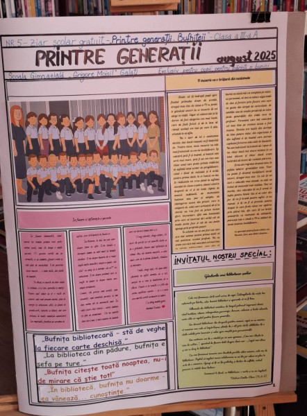 Ziarul „Printre generații”, o punte între copii și bunici la Școala „Grigore Moisil” Galați