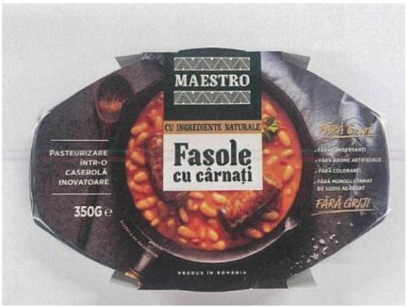 Retrași de pe piață fasole cu cârnați din lanțurile Carrefour și Profi