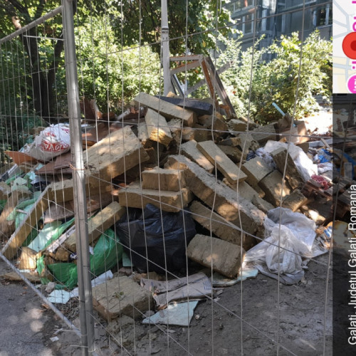 Amendă de 7.500 de lei pentru șantierul unui bloc în Galați din cauza gestionării defectuoase a deșeurilor