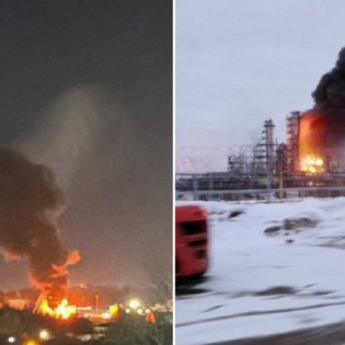 Atacul Ucrainian asupra rafinăriilor de petrol din Rusia provoacă incendii puternice. Imagini surprinzătoare cu instalațiile în flăcări.