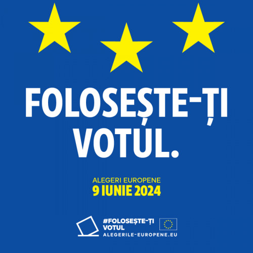 Teatrul Dramatic iluminat în albastru pentru Ziua Europei la Galați