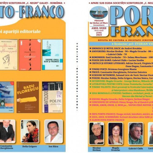 Revista de cultură &quot;Porto-Franco&quot; celebrează personalități literare